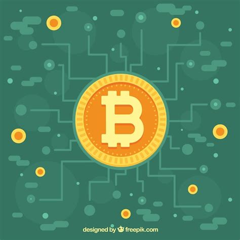 Modern Green Bitcoin Design Free Vector