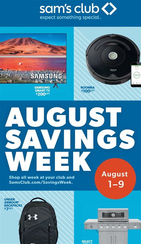 Sams Club August Savings Week Buyvia