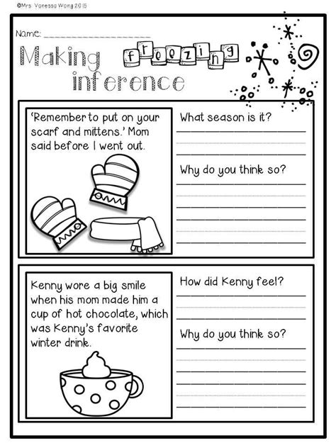 Inference Worksheet For 3rd Graders
