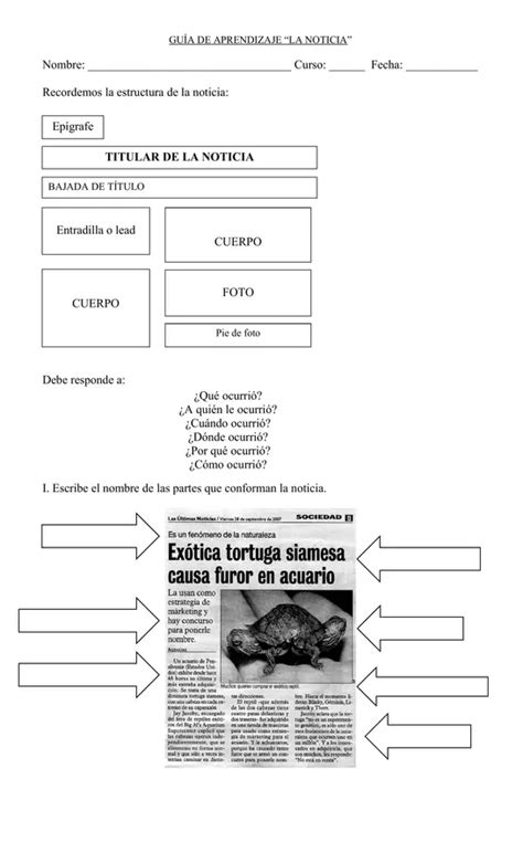 GuÍa De Aprendizaje La Noticia Profesocial