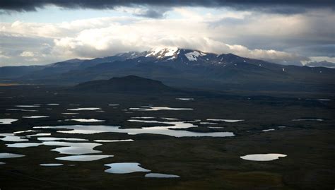 Free Picture Aerial Water Sources Mountains Reaching Clouds