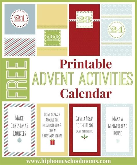printable advent activities calendar hip homeschool moms