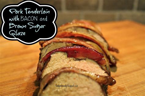 The pork tenderloin is crazy moist and tender by first being placed in a water/salt/ brine for 20 minutes. Bacon Pork Tenderloin w/ Brown Sugar Glaze | Brown sugar ...