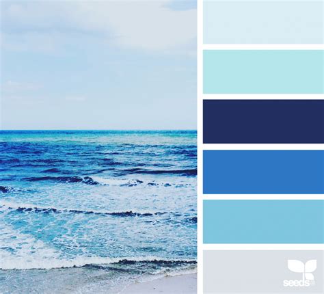 Sea Blues Ocean Color Palette Blue Colour Palette Design Seeds