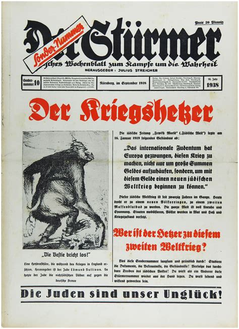 Der Sturmer Collection 19351945 Von Julius Streicher 1935 Magazin Zeitschrift