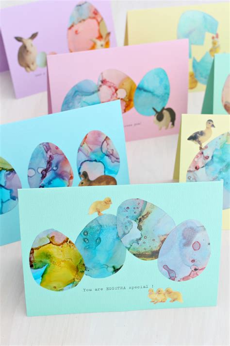 The paper is handmade from 100% recycled paper and seeds. Easy Handmade Easter Cards Using Alcohol Inks | Dans le ...