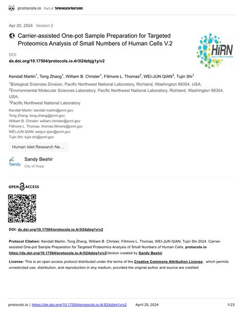 PDF Carrier Assisted One Pot Sample Preparation For Targeted