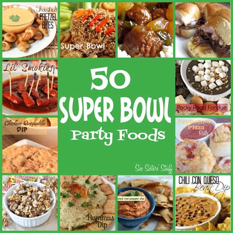 Here's a quick overview of the different types of recipes you'll find below 50 Super Bowl Party Food Ideas from sixsistersstuff.com ...