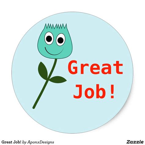 Great Job Classic Round Sticker Zazzle English Games For Kids