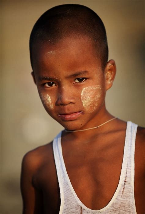 Boy On The Riverbank Of The Ayeyarwady River Myanmar Dietmar Temps