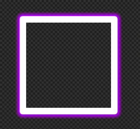 Hd Purple Neon Square Frame Border Png Citypng