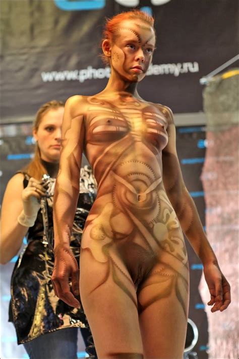 Body Painted Nude On Catwalk Xxx Porn