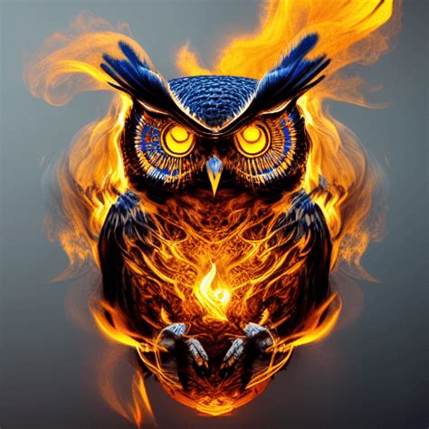 Owl Of Fire · Creative Fabrica