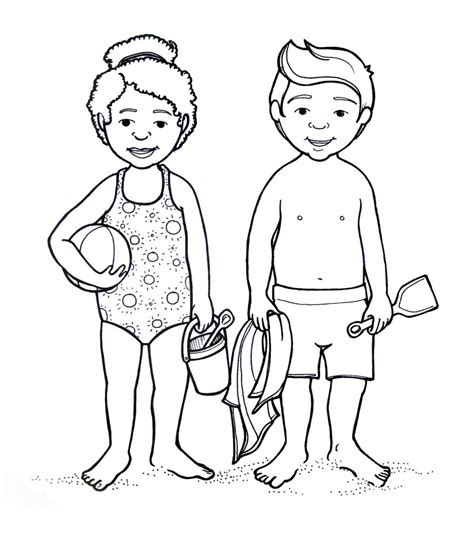 Bathing Suit Coloring Page At Getcolorings Free Printable