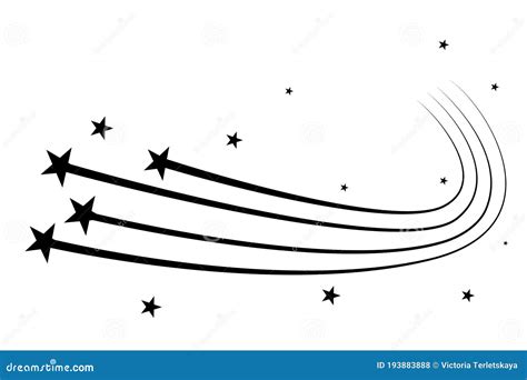 Abstract Falling Star Black Shooting Star With Elegant Star Trail