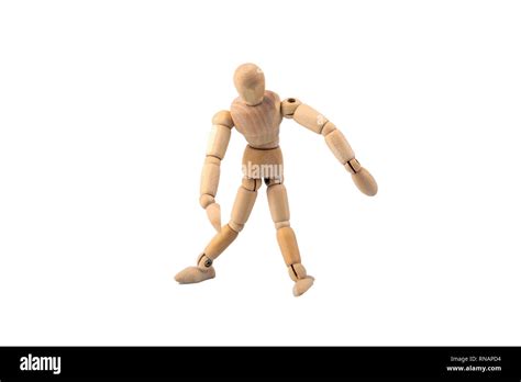 Wooden Human Model On A White Background Stock Photo Alamy