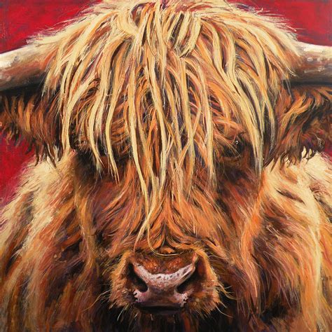 Highland Cow Painting By Leigh Banks Fine Art America