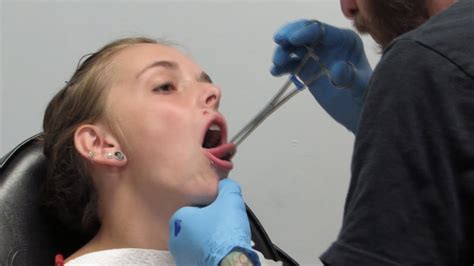 Tongue Piercing Procedure How A Tongue Gets Pierced Oral Off