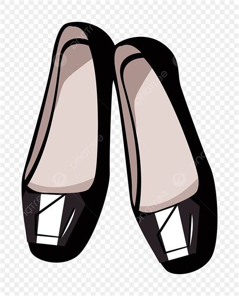 Ladies Shoes Clipart Transparent Background Black Ladies Flat Shoes