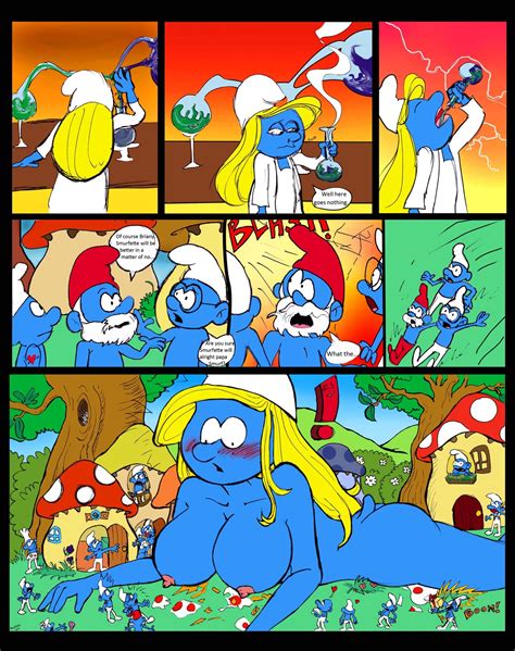 Rule 34 Angel2012 Brainy Smurf Comic Giantess Greedy Smurf Handy