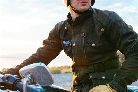 Triumph And Barbour International Waxed Cotton Jacket For