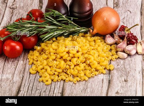 Raw Italian Wheat Pasta Chifferi Rigati For Cooking Stock Photo Alamy