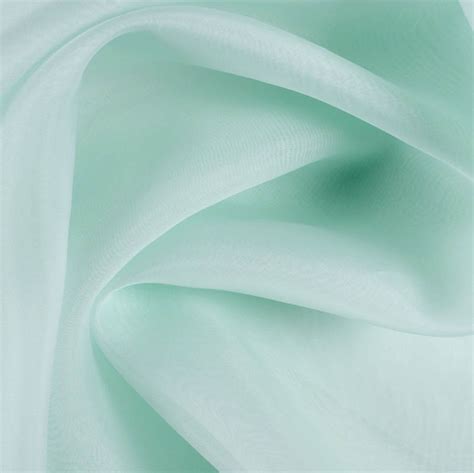 Buy Mint Green Plain Organza Silk Fabric For Best Price Reviews Free