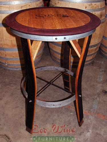 wine barrel furniture table