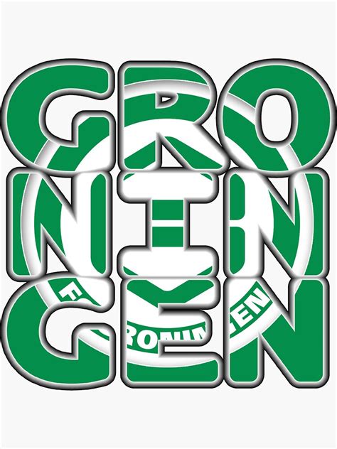 FC Groningen Club Logo In Letters Sticker For Sale By Mazzel1986