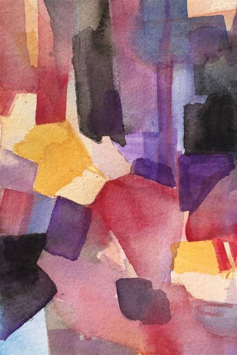 Watercolor Abstract 9 X 6 Signed Original Painting Etsy