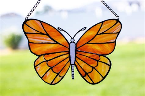 Suncatchers Glass Art Stained Glass Butterfly Art And Collectibles Gt