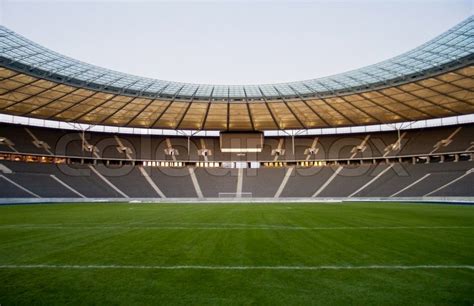 Empty Football Stadium Stock Photo Colourbox