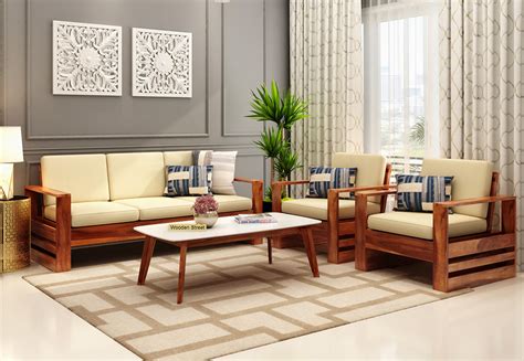 Modern Wooden Sofa Set Designs Photos