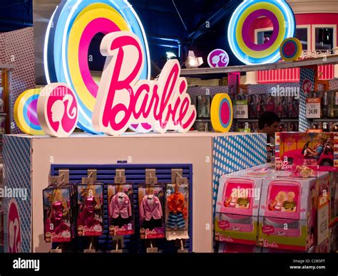 Interior Barbie Doll Display Toys R Ustimes Square Nyc Stock Photo
