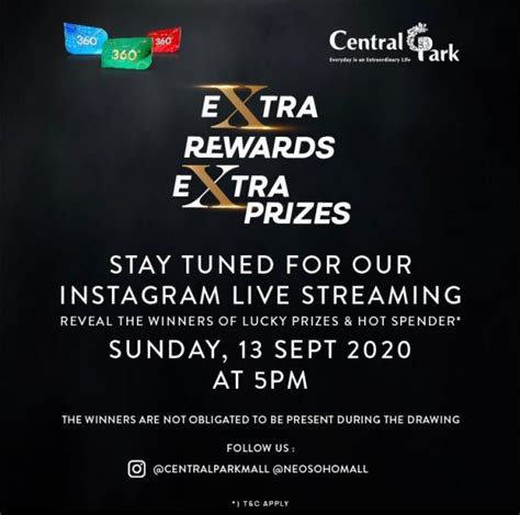 Extra Rewards Extra Prizes Live Streaming Central Park Mall Jakarta