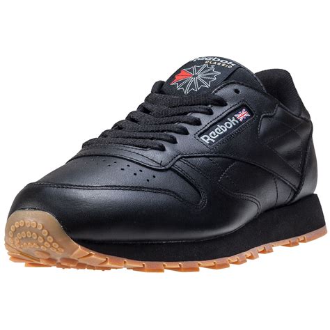 Reebok Classic Leather Mens Trainers Black Gum New Shoes Ebay