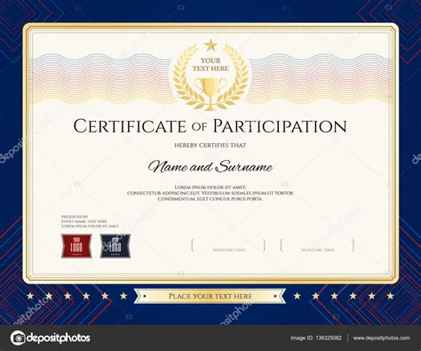 Modern Certificate Of Participation Template With Colorful Wave