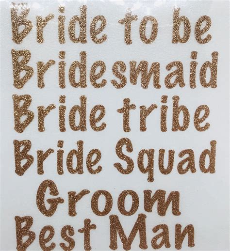 Vinyl Iron On Transfers Bridal Party Stickers Iron On Etsy