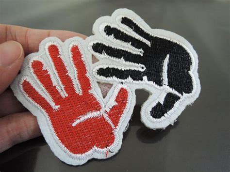 Double Hand Patch Two Hands Patches Badge Patch Applique Etsy Sew On
