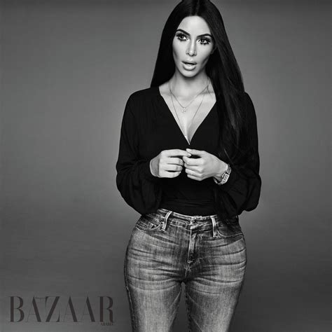 Kim Kardashian Harpers Bazaar Arabia Cover Wearing The Carlyn Blouse Kim Kardashian Sexy