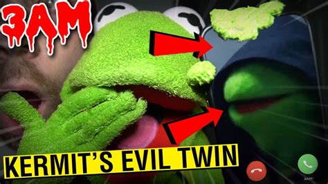 Scary Kermit The Frog Calling Evil Twin On Facetime At