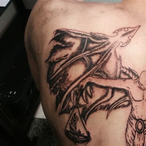 Half Demon Half Angel Tattoo For Men