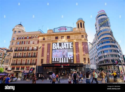Plaza Del Callao In Madrid Spain Stock Photo Alamy