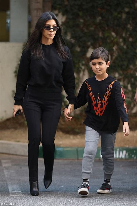 Kourtney Kardashian Steps Out With Son Mason In La