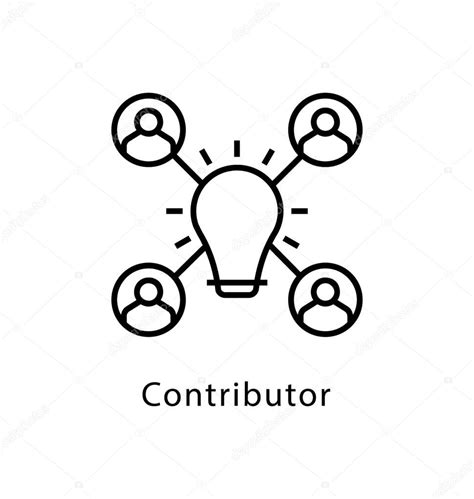 Contributor Vector Line Icon — Stock Vector © Creativestall 178022110