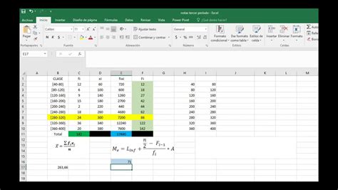 Calculo De La Media La Mediana Y La Moda Para Datos Agrupados En Excel