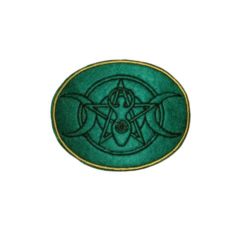 Green Gold Triple Goddess Fertility Symbol Celtic Pagan Etsy