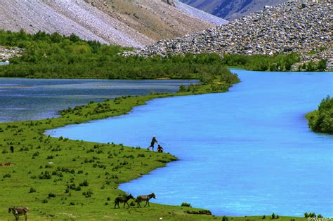 Wallpaper Landscape Bay Lake Reflection Grass Sky Green Blue