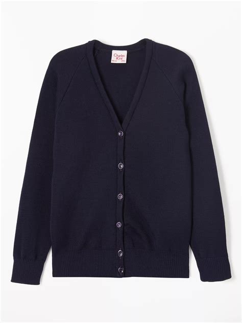 Girls School V Neck Cardigan Navy At John Lewis And Partners