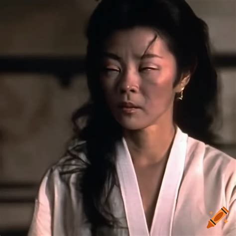 Michelle Yeoh In A Martial Arts Movie Scene With A Stunned Expression On Craiyon
